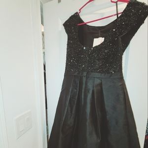 Black formal evening dress